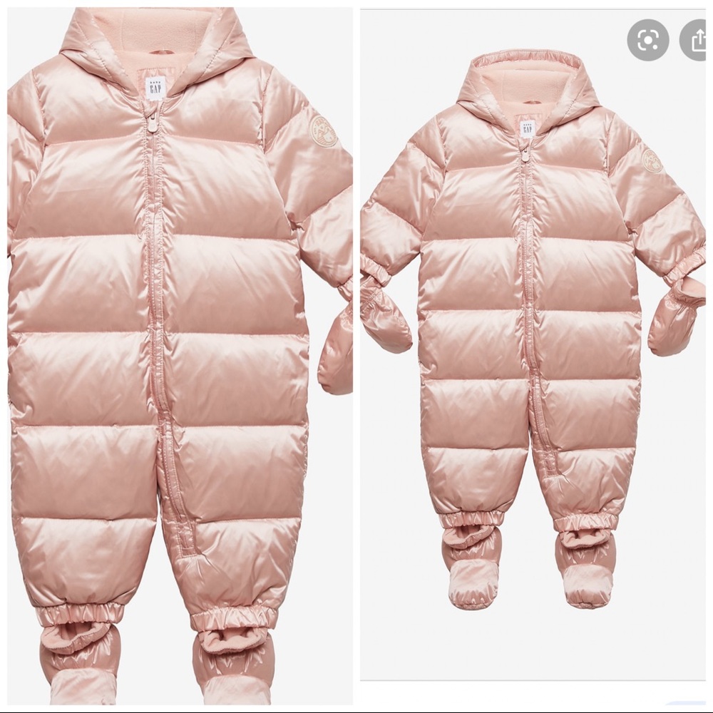 Rose Gold pink snowsuit